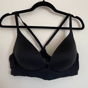 Super Soft Black Light Line Plunge with Racer Back Victoria's Secret Bra